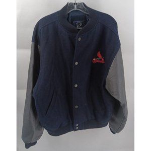 Gear Jacket Vintage Cardinals Varsity Leather-Wool Bomber Jacket,Size: M